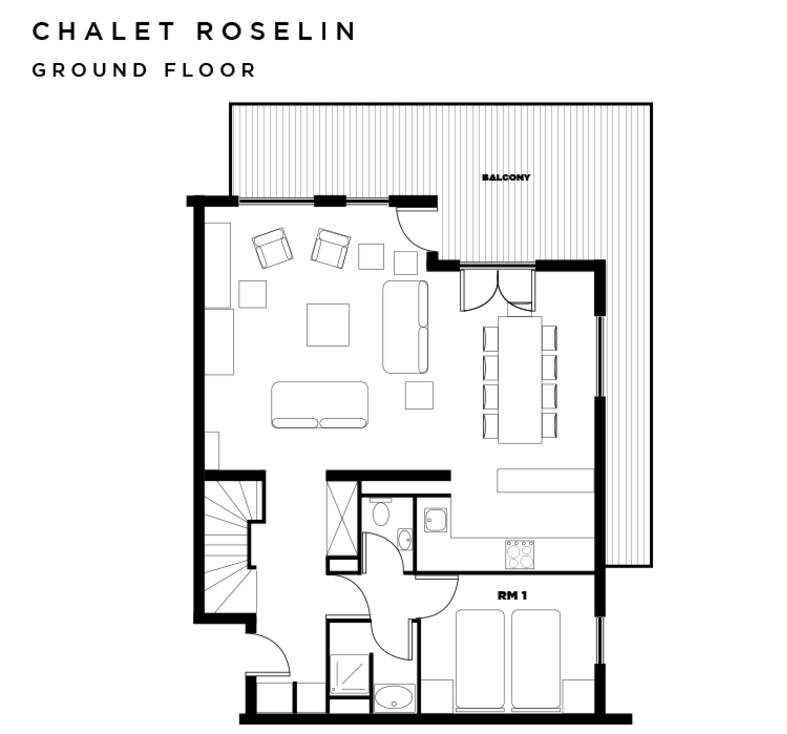 Chalet Roselin Les Arcs Floor Plan 1